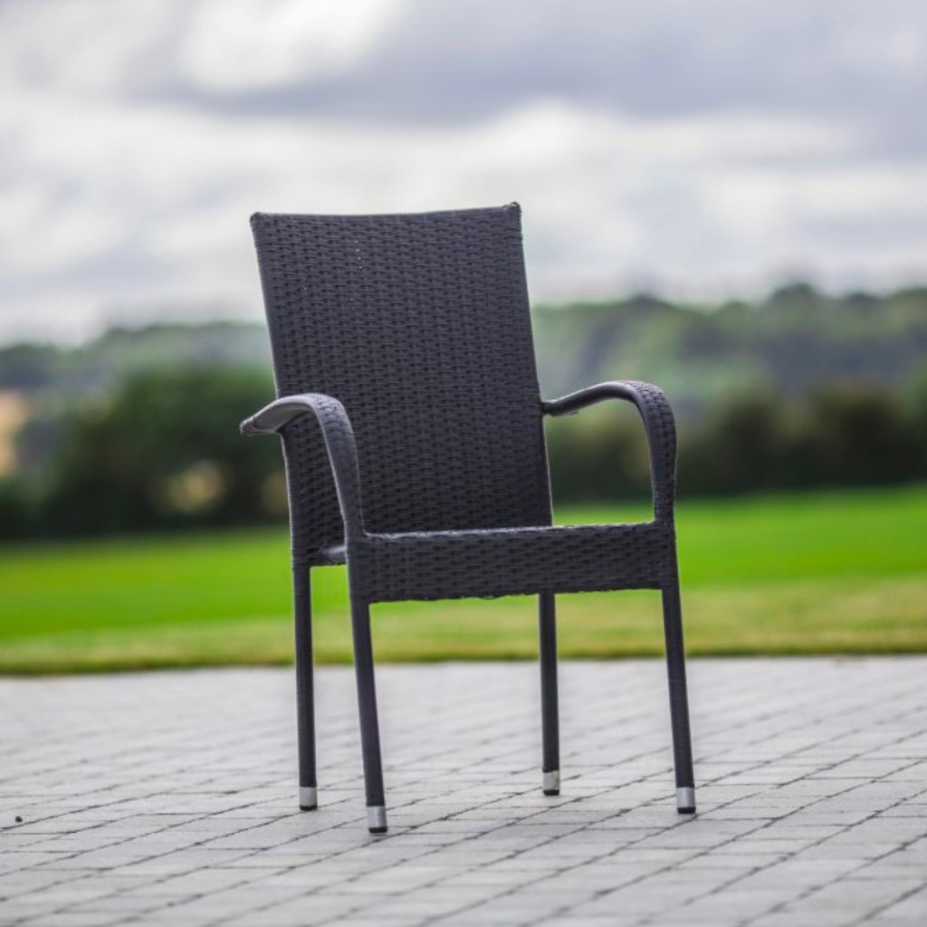 Ratanová zahradní židle DT151 antracit ZA AKČNÍ CENU