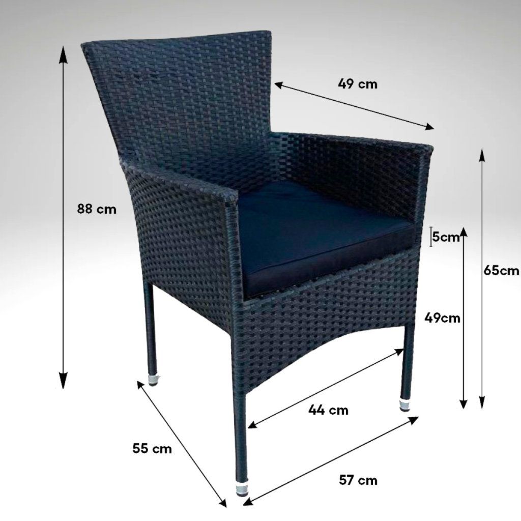 Ratanové zahradní křeslo DT174 antracit