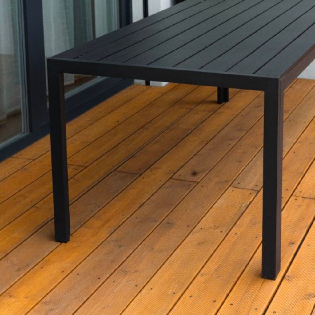 Zahradní jídelní stůl 150x90cm DT166 antracit za akční cenu