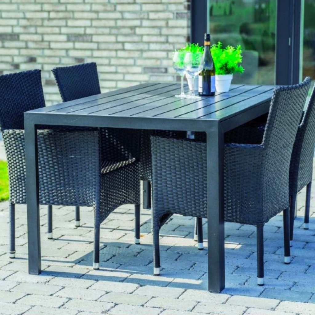 Zahradní jídelní stůl 150x90cm DT166 antracit za akční cenu