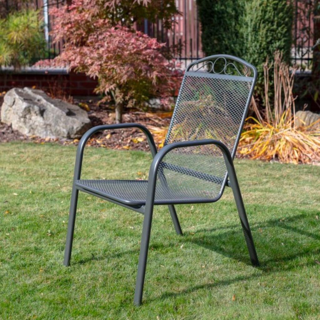 Zahradní kovové křeslo V120 antracit