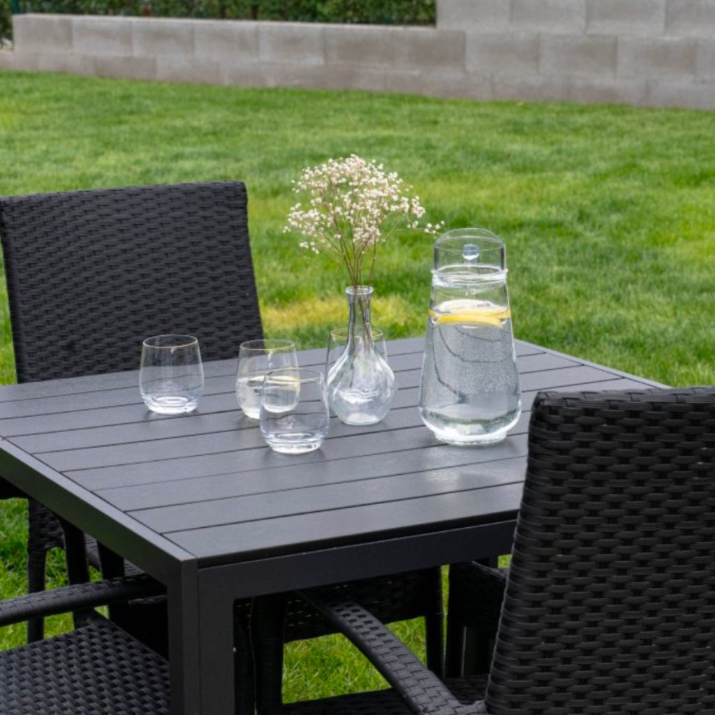 Zahradní jídelní stůl 90x90cm DT165 antracit ZA AKČNÍ CENU