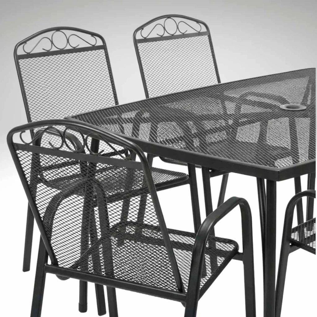 Zahradní jídelní kovový set pro 6 osob V126 antracit ZA AKČNÍ CENU