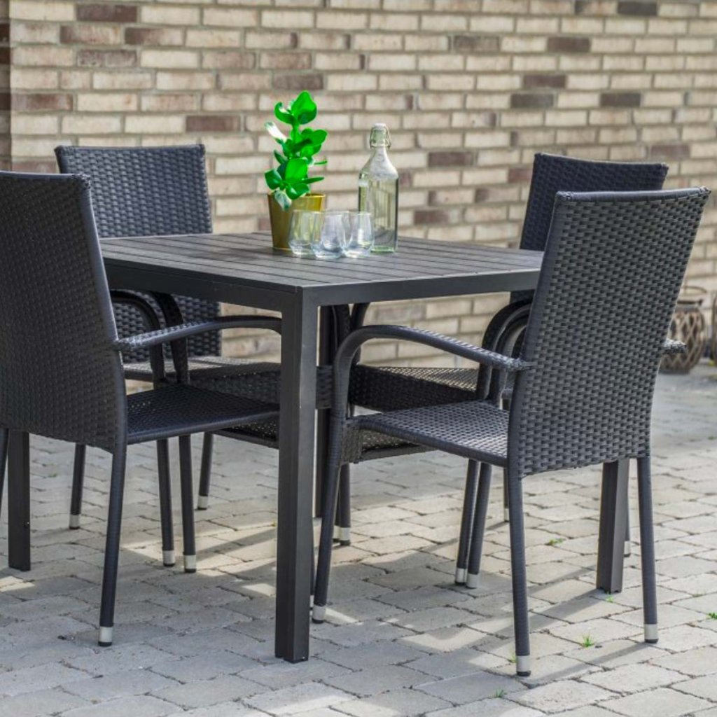 Zahradní malá ratanová sestava pro 4 osoby DT280 antracit