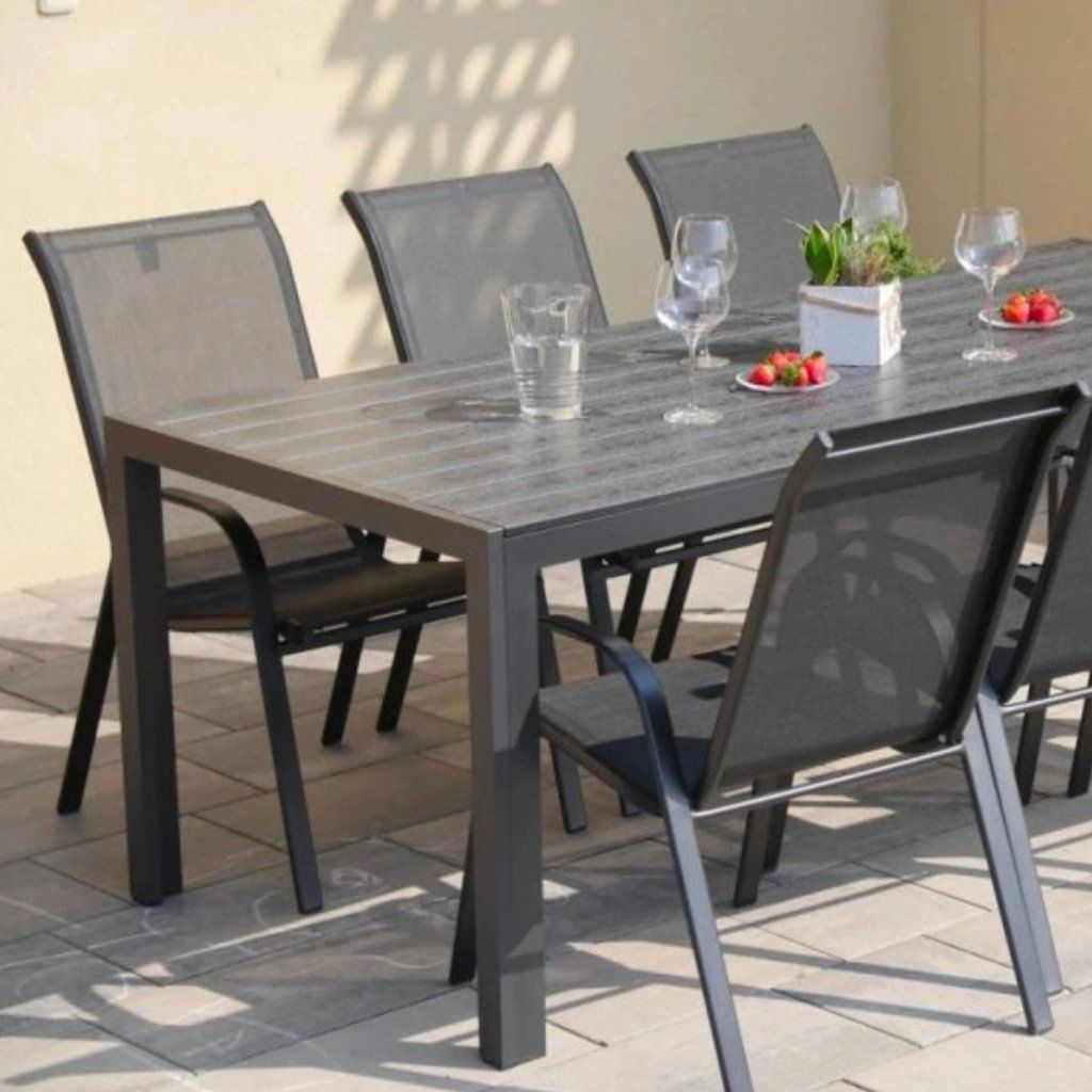 Venkovní zahradní set 205x90 pro 6 osob DK303 antracit ZA AKČNÍ CENU