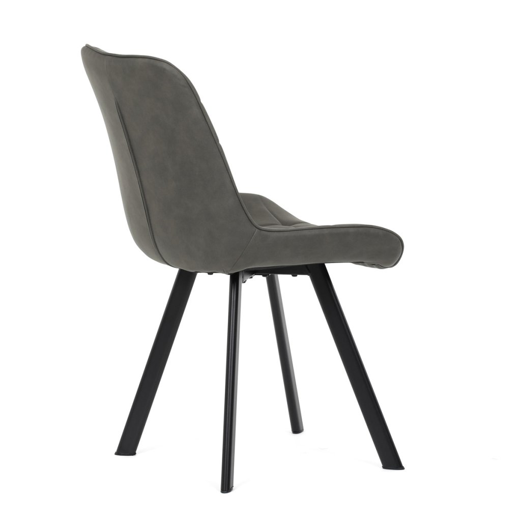 Židle jídelní šedá látka v dekoru broušené kůže AJZ130S