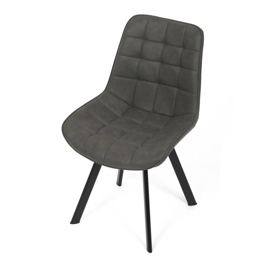 Židle jídelní šedá látka v dekoru broušené kůže AJZ130S