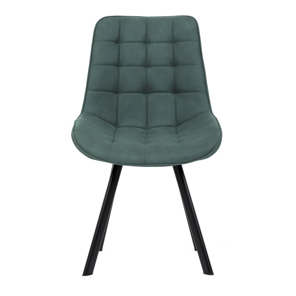 Židle jídelní zelená látka v dekoru broušené kůže AJZ130Z