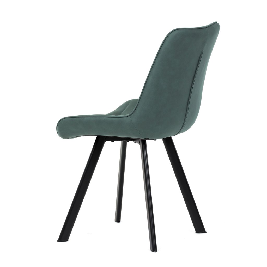 Židle jídelní zelená látka v dekoru broušené kůže AJZ130Z