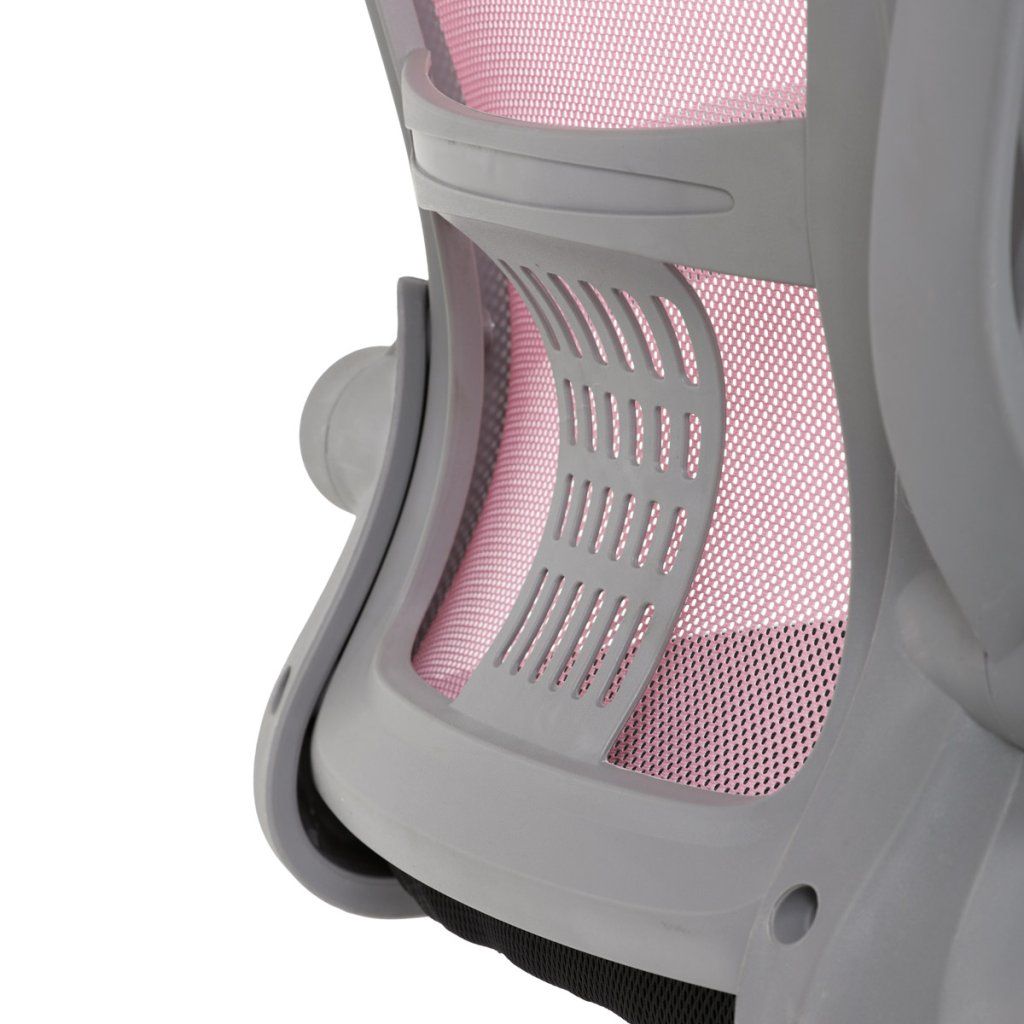 Kancelářská židle růžová síťovina šedý plast AKZ116R