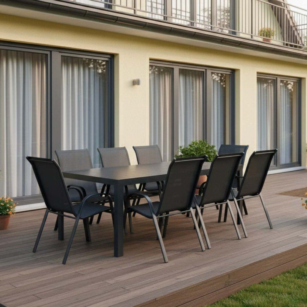 Venkovní zahradní set 205x90 pro 8 osob DK305 antracit ZA AKČNÍ CENU