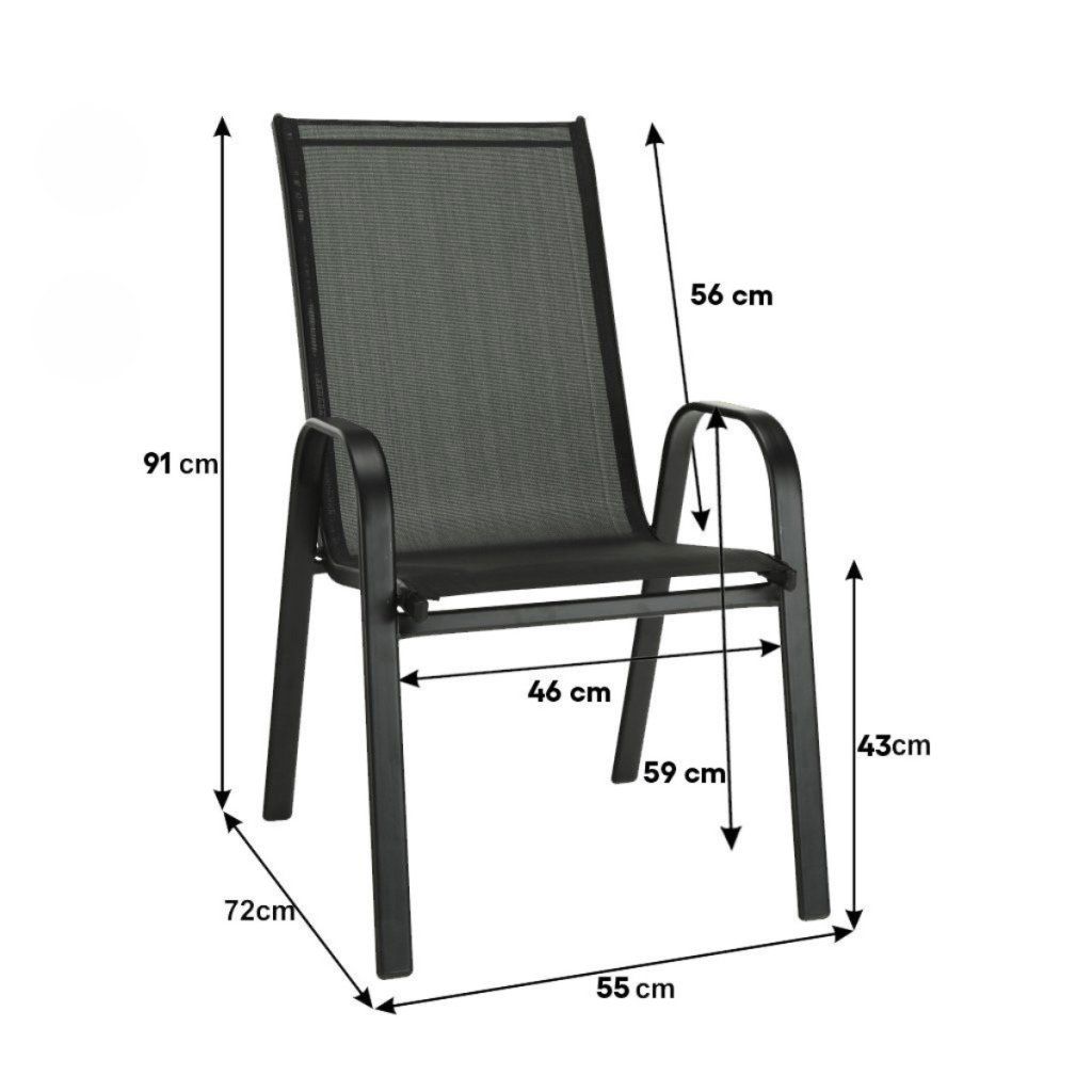 Venkovní zahradní set 150x90 pro 6 osob DK304 antracit ZA AKČNÍ CENU