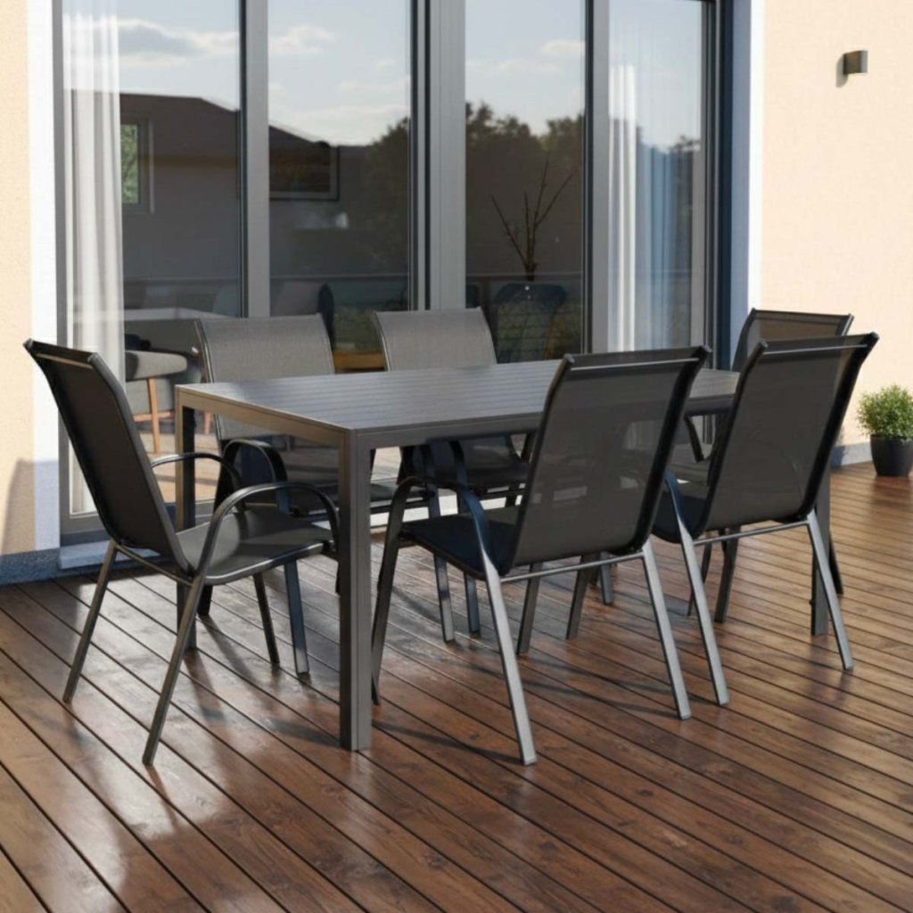 Venkovní zahradní set 150x90 pro 6 osob DK304 antracit ZA AKČNÍ CENU