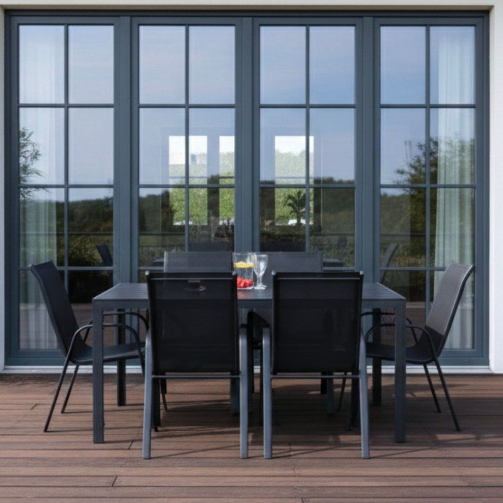 Venkovní zahradní set 150x90 pro 6 osob DK304 antracit ZA AKČNÍ CENU