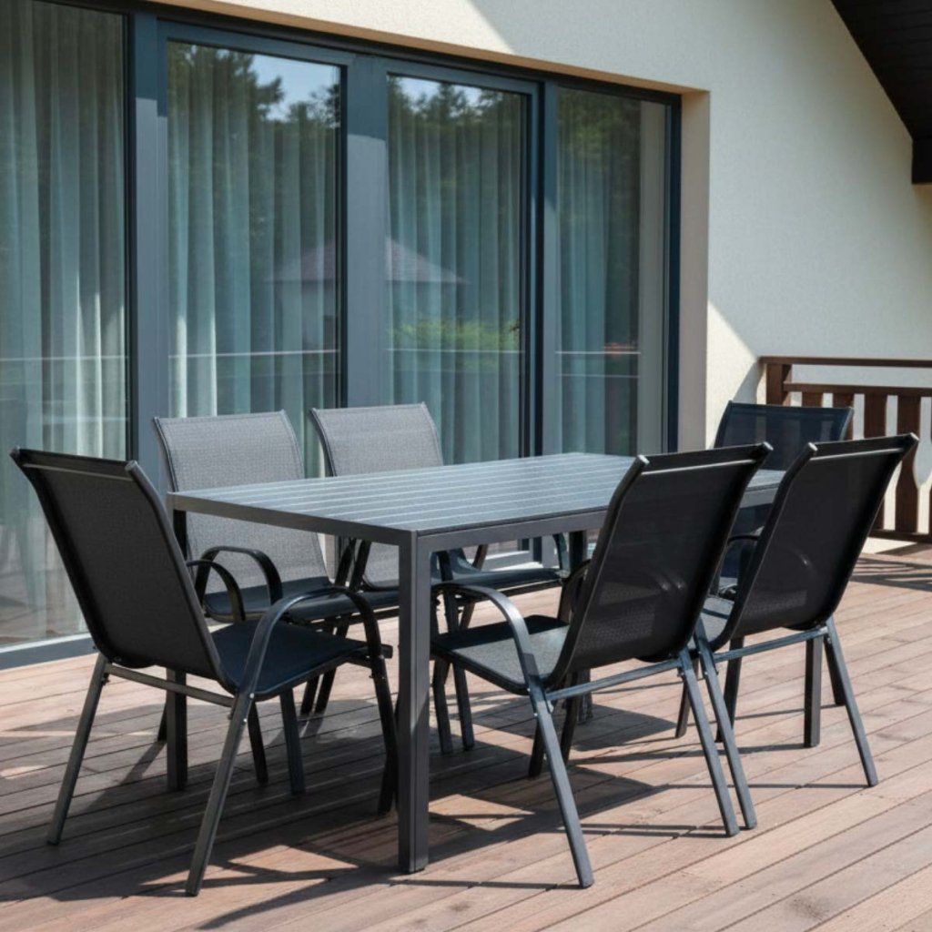 Venkovní zahradní set 150x90 pro 6 osob DK304 antracit ZA AKČNÍ CENU