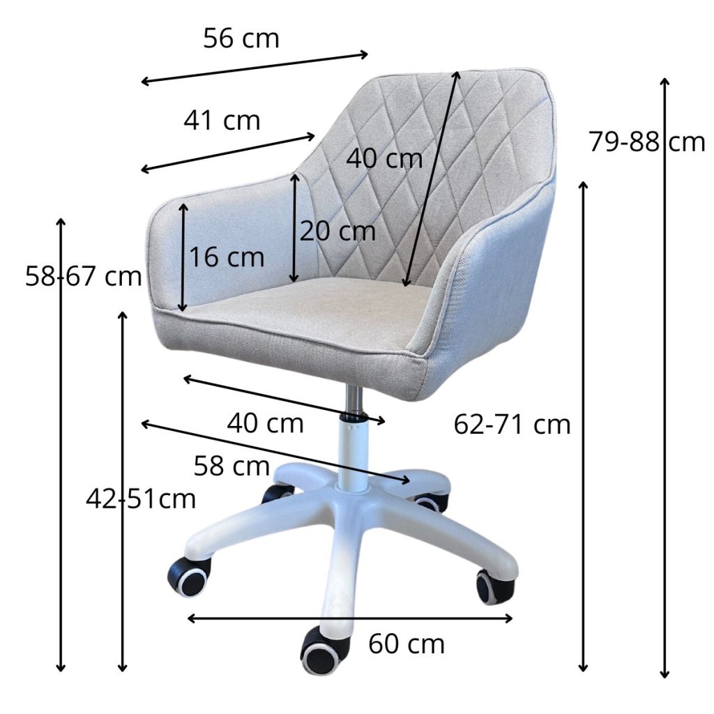 Pracovní křeslo šedá látka VKZ100S