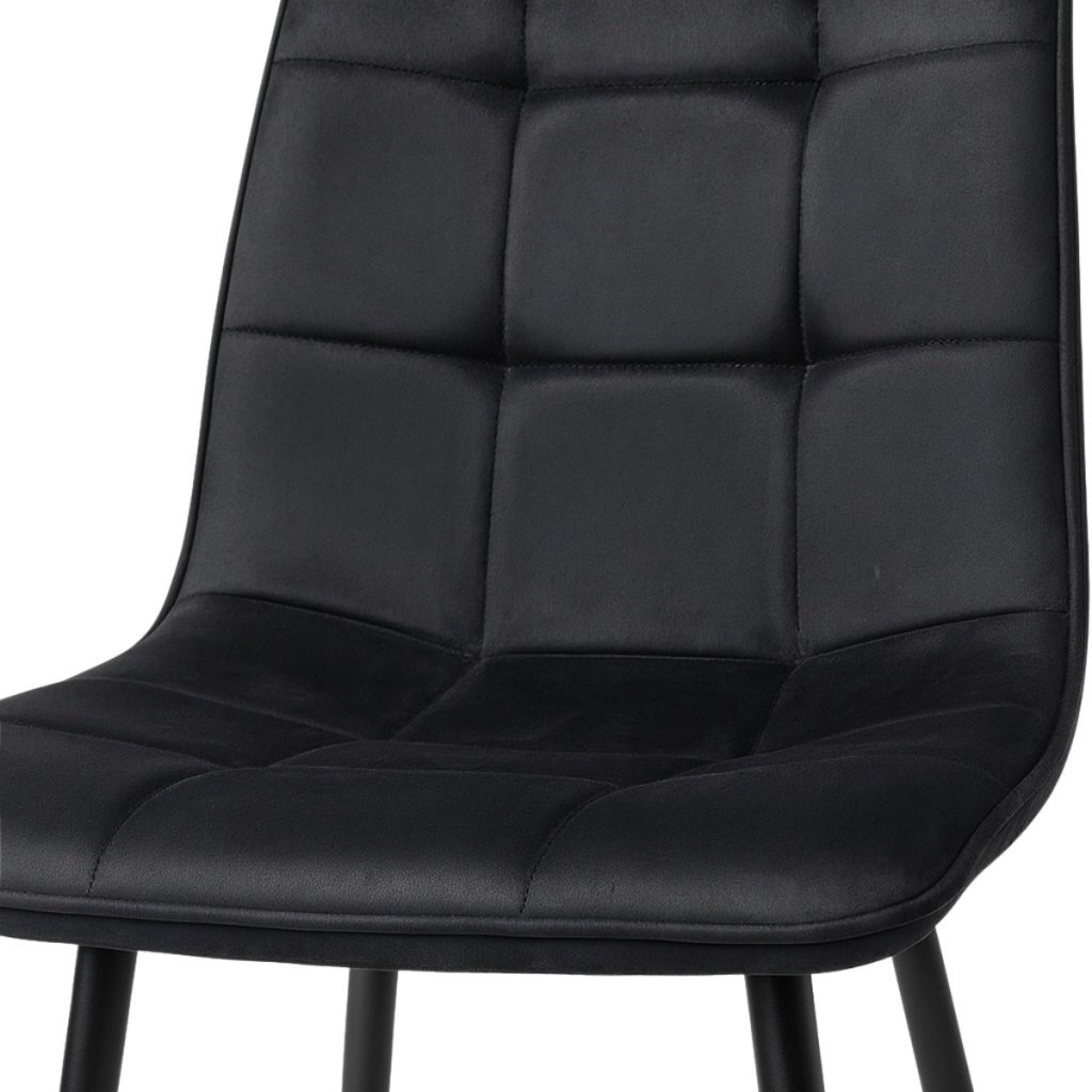 Jídelní židle černá látka černá podnož VJZ100C