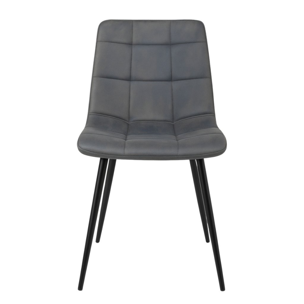 Jídelní židle šedá látka černá podnož VJZ100S