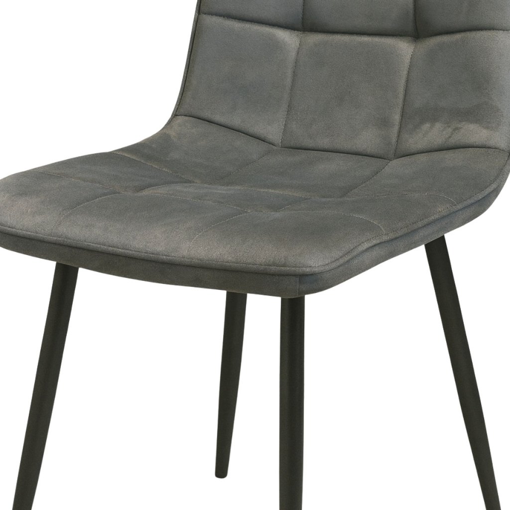 Jídelní židle šedá látka černá podnož VJZ100S