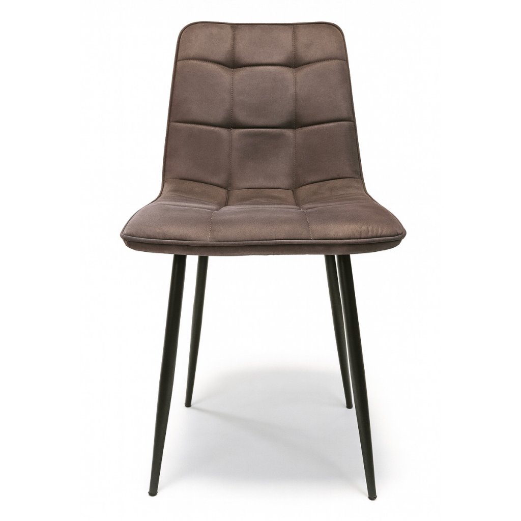 Jídelní židle hnědá látka černá podnož VJZ100H