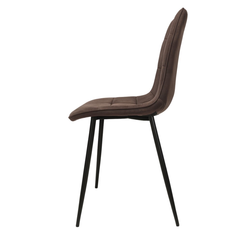 Jídelní židle hnědá látka černá podnož VJZ100H