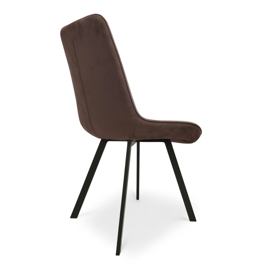 Židle jídelní hnědá látka v dekoru broušené kůže AJZ130H