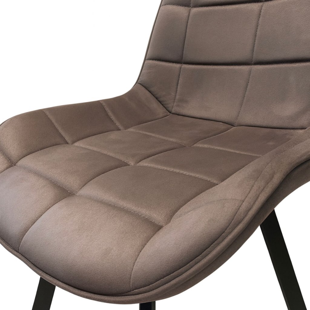 Židle jídelní hnědá látka v dekoru broušené kůže AJZ130H