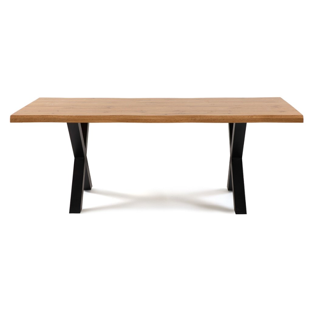 Jídelní stůl 160x90 dekor dub kovové nohy VJS100D-160