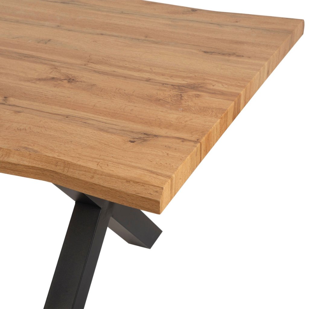 Jídelní stůl 160x90 dekor dub kovové nohy VJS100D-160