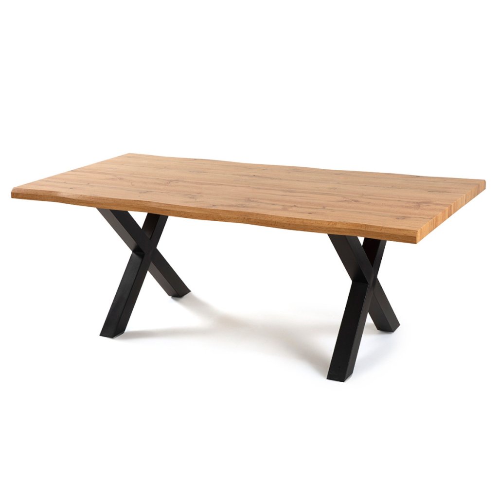 Jídelní stůl 160x90 dekor dub kovové nohy VJS100D-160