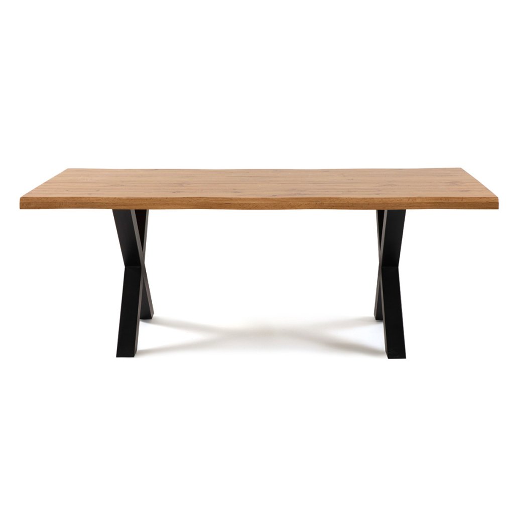 Jídelní stůl 180x90 dekor dub kovové nohy VJS100D-180