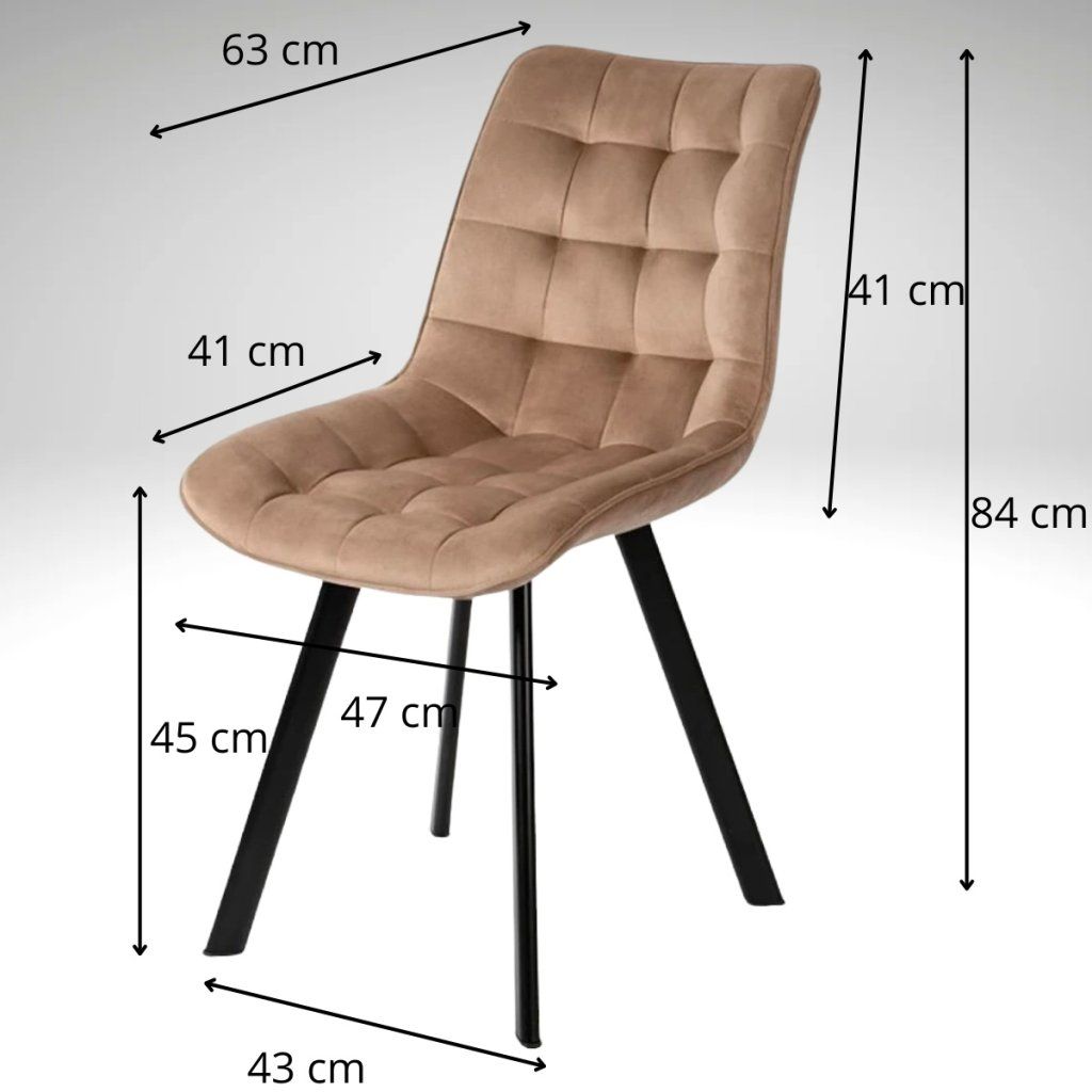 Jídelní židle čalouněná béžová látka samet AJZ130BE-S