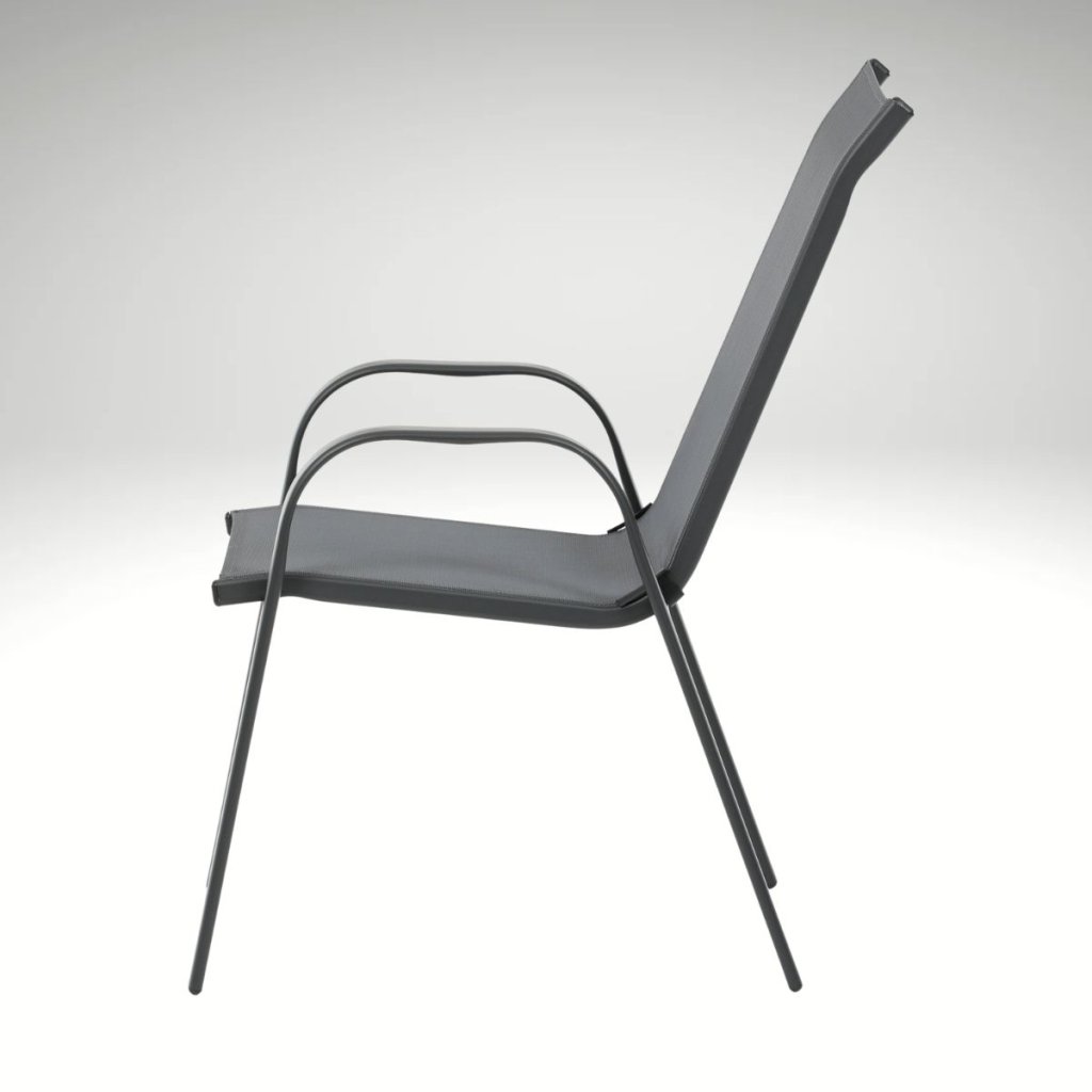 Stohovatelná zahradní židle černá TK2060-1