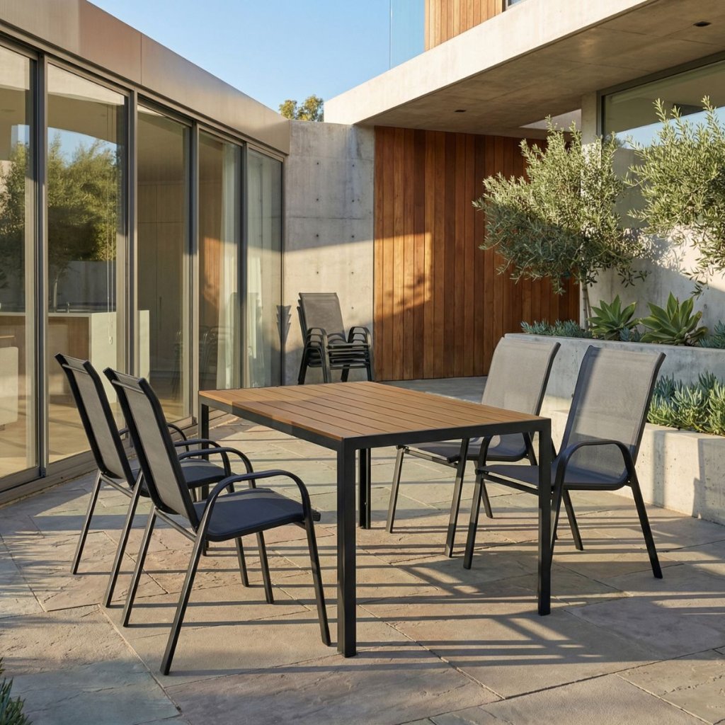 Stohovatelná zahradní židle černá TK2060-3