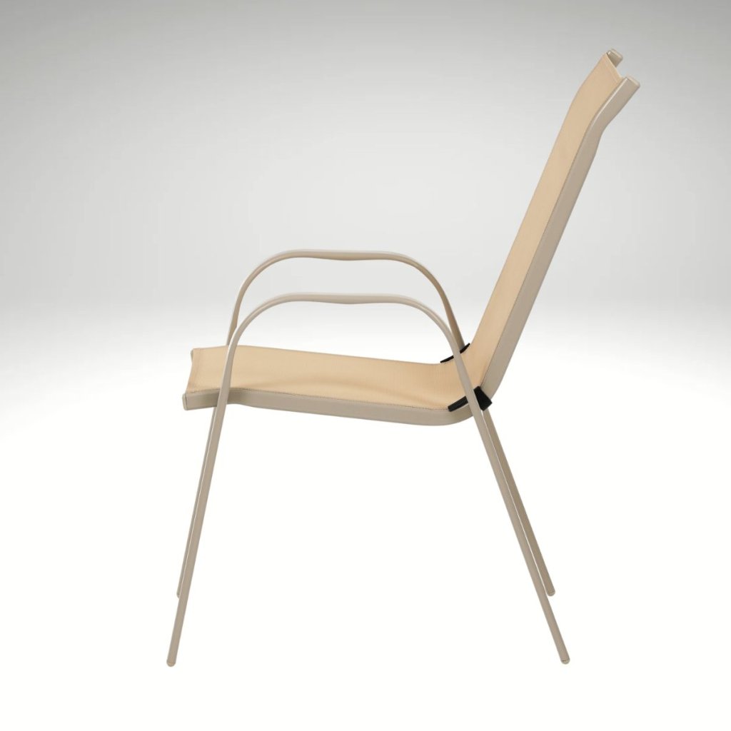 Stohovatelná zahradní židle krémová TK2060K