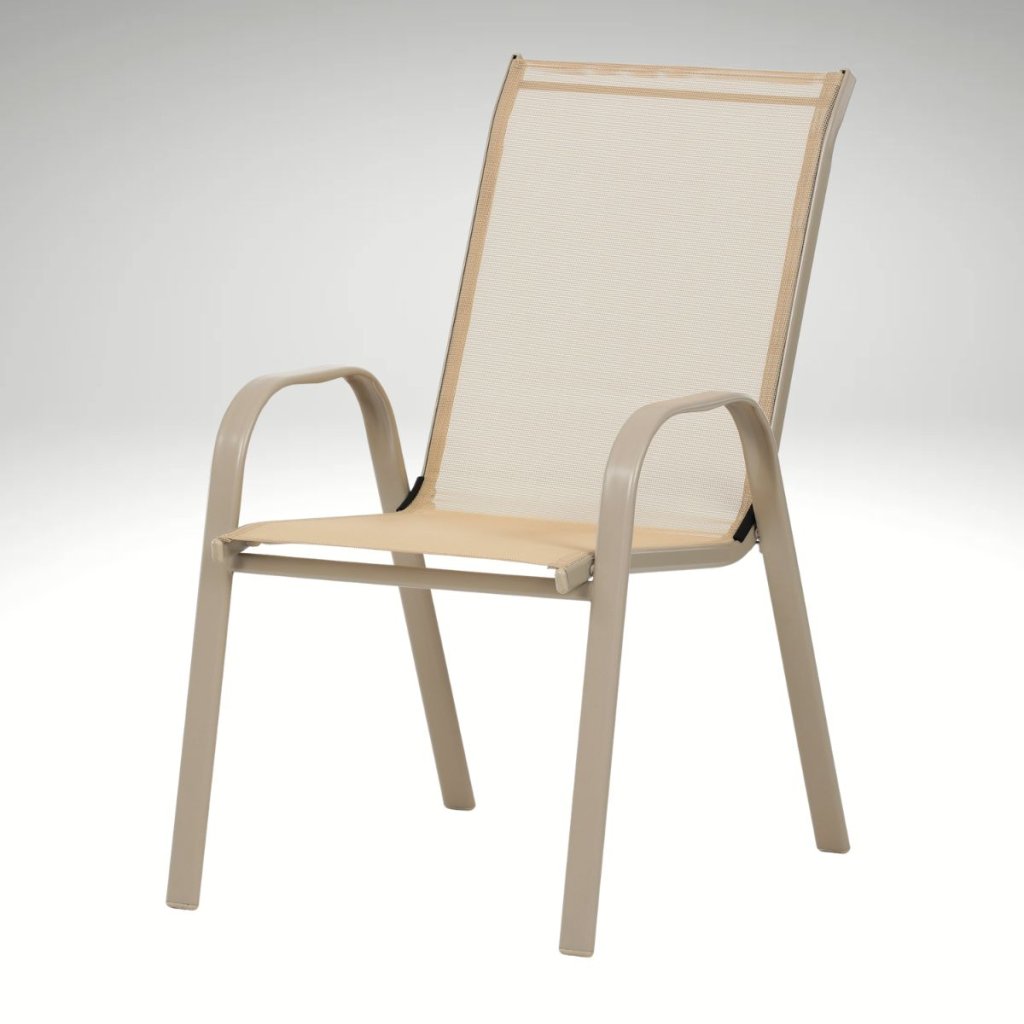 Stohovatelná zahradní židle krémová TK2060K