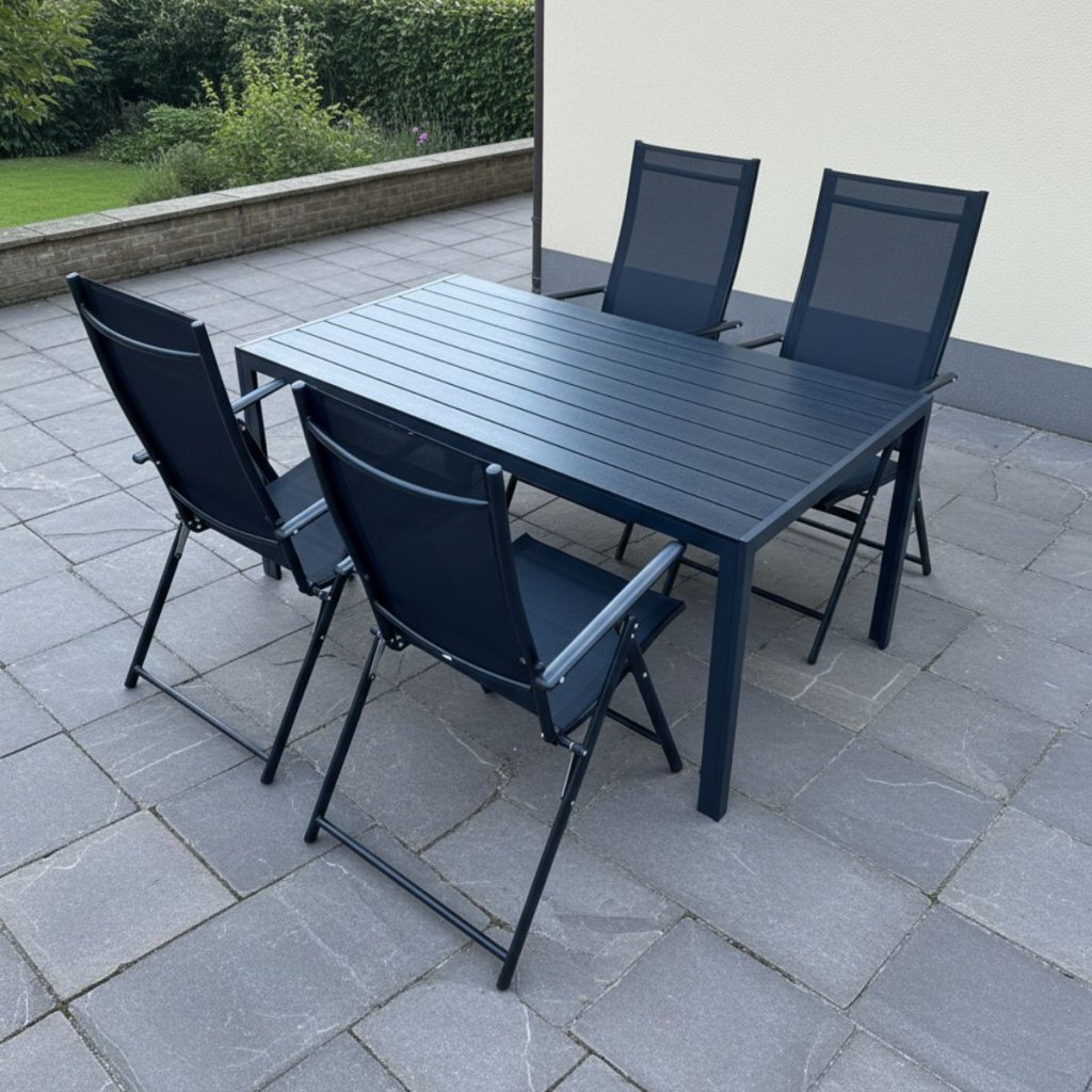 Zahradní set 150x90 pro 4 osoby V134 černá