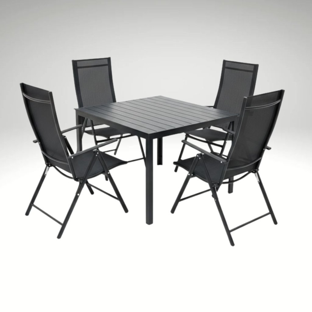 Zahradní set 90x90 pro 4 osoby V133 černá