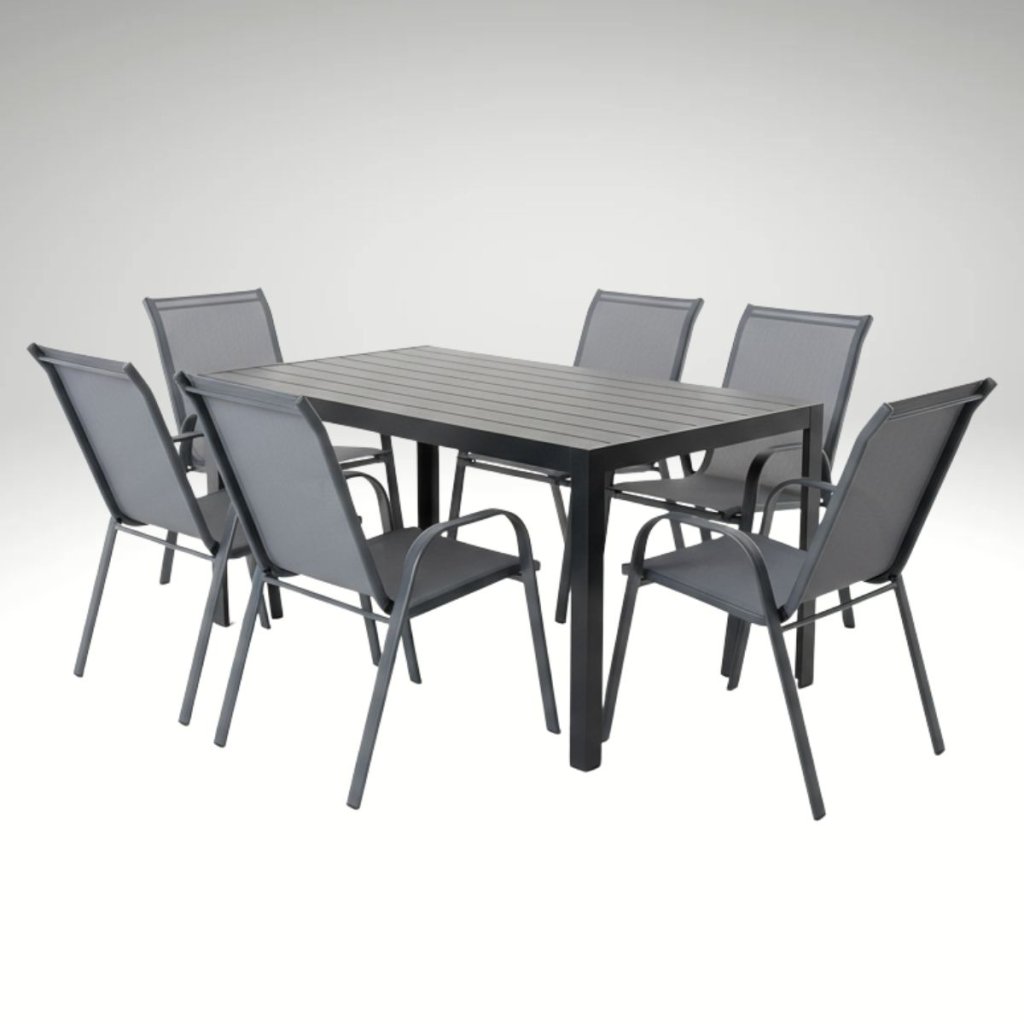 Zahradní set 150x90 pro 6 osob DK304S antracit/šedá