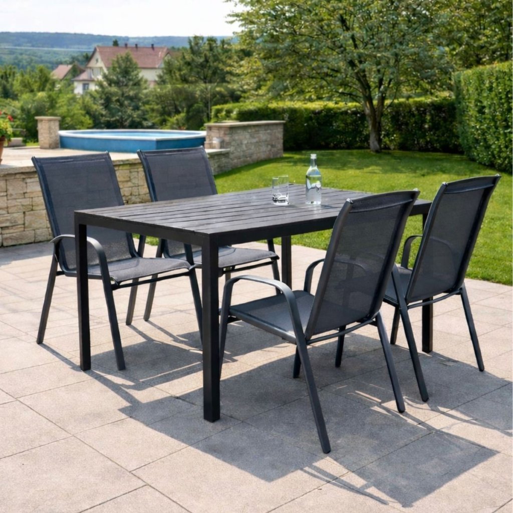 Zahradní set pro 4 osoby DK302S antracit/šedá