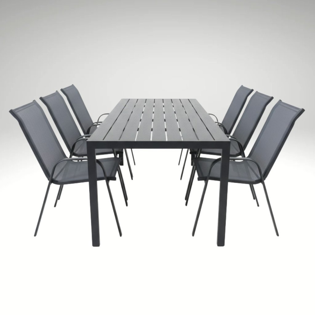 Zahradní set 150x90 pro 6 osob DK303S antracit/šedá