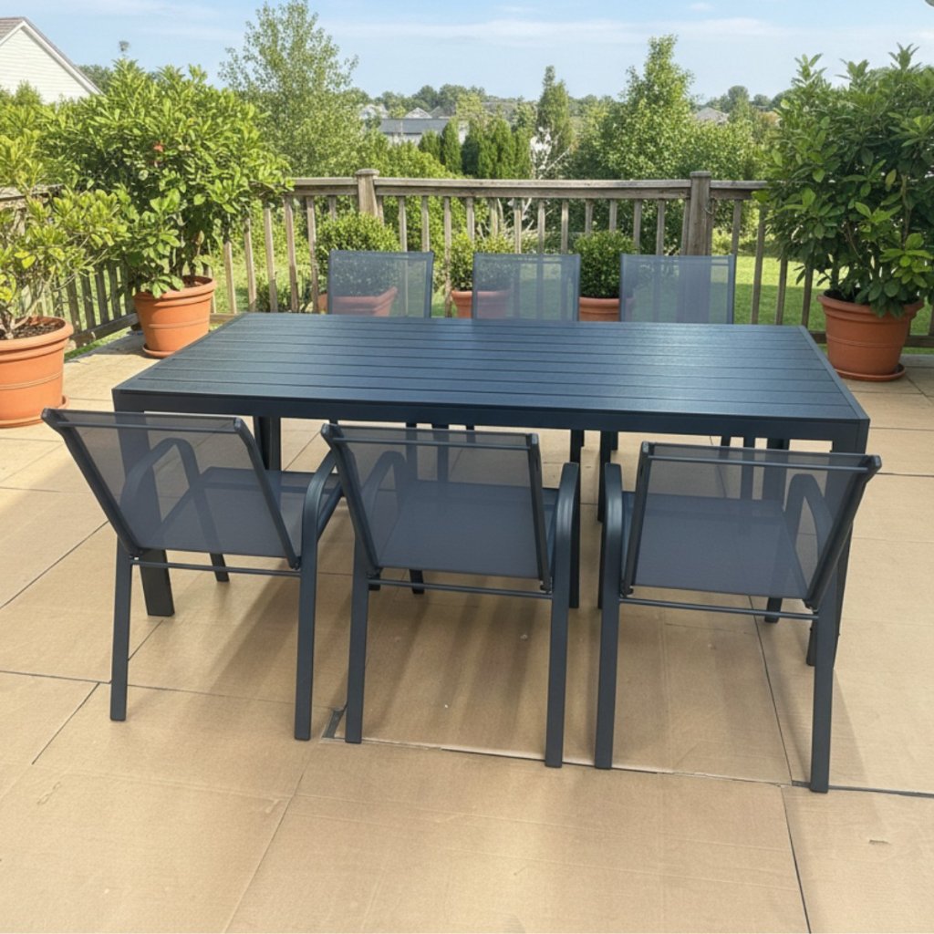 Zahradní set 150x90 pro 6 osob DK303S antracit/šedá