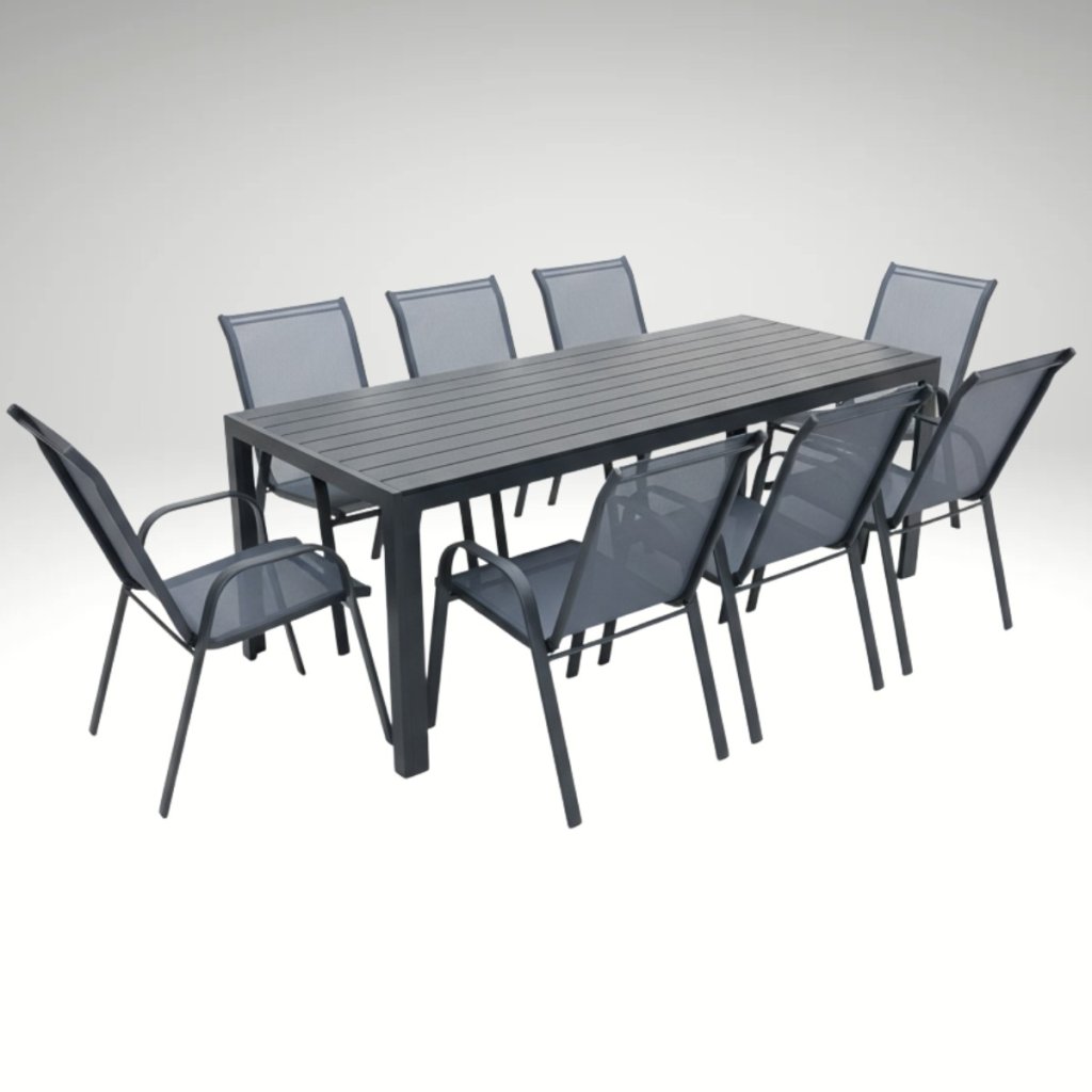 Zahradní set 205x90 pro 8 osob DK305S antracit/šedá