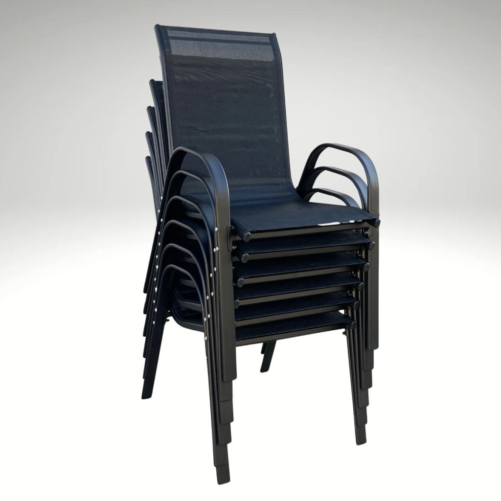 Stohovatelná zahradní židle černá TK2060-D