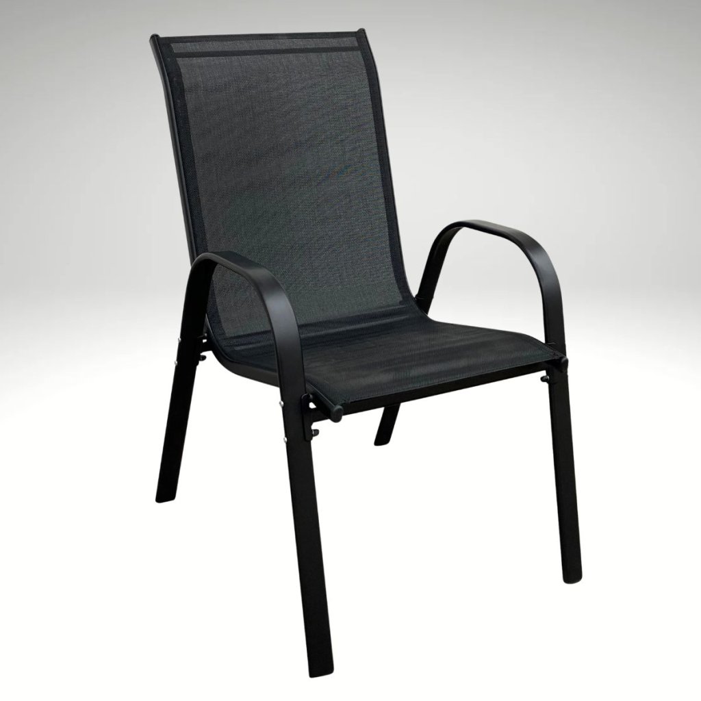 Stohovatelná zahradní židle černá TK2060-D