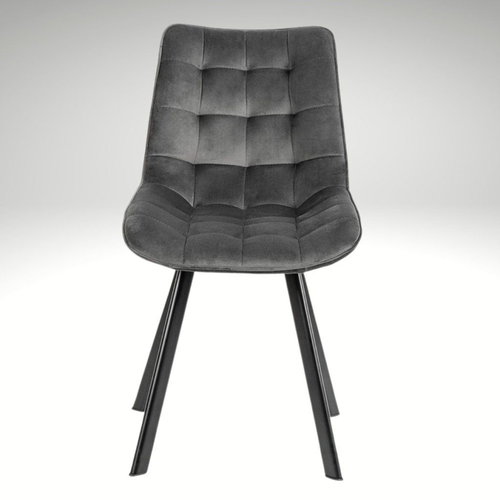Jídelní set pro 4 osoby 160x90 cm dub noha U šedá židle VJS156-4S-S