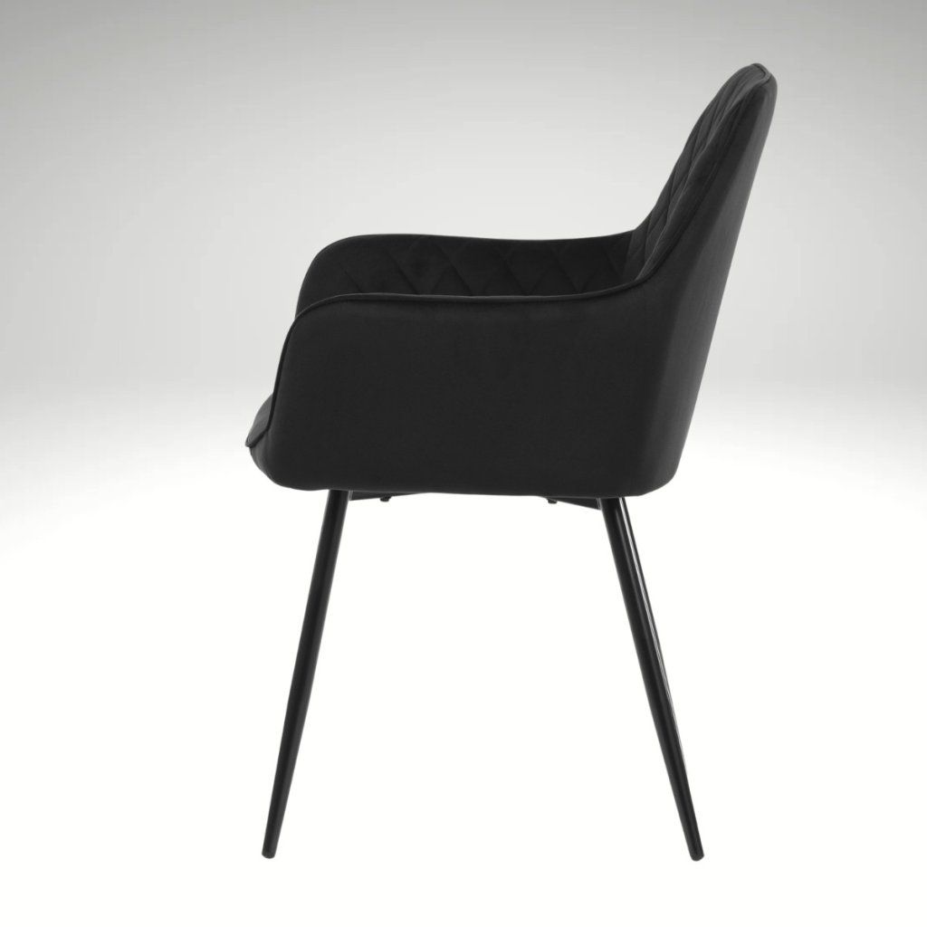 Jídelní set pro 6 osob 180x90 cm dub noha U černá židle s područkami VJS168-6C ZA AKČNÍ CENU