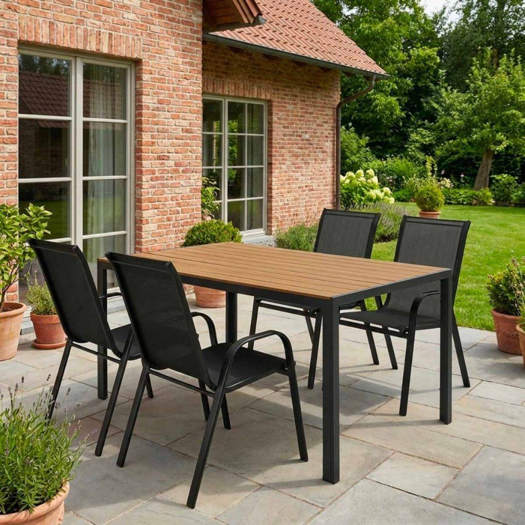 Venkovní zahradní set 150x90 pro 4 osoby DK302-P přírodní ZA AKČNÍ CENU