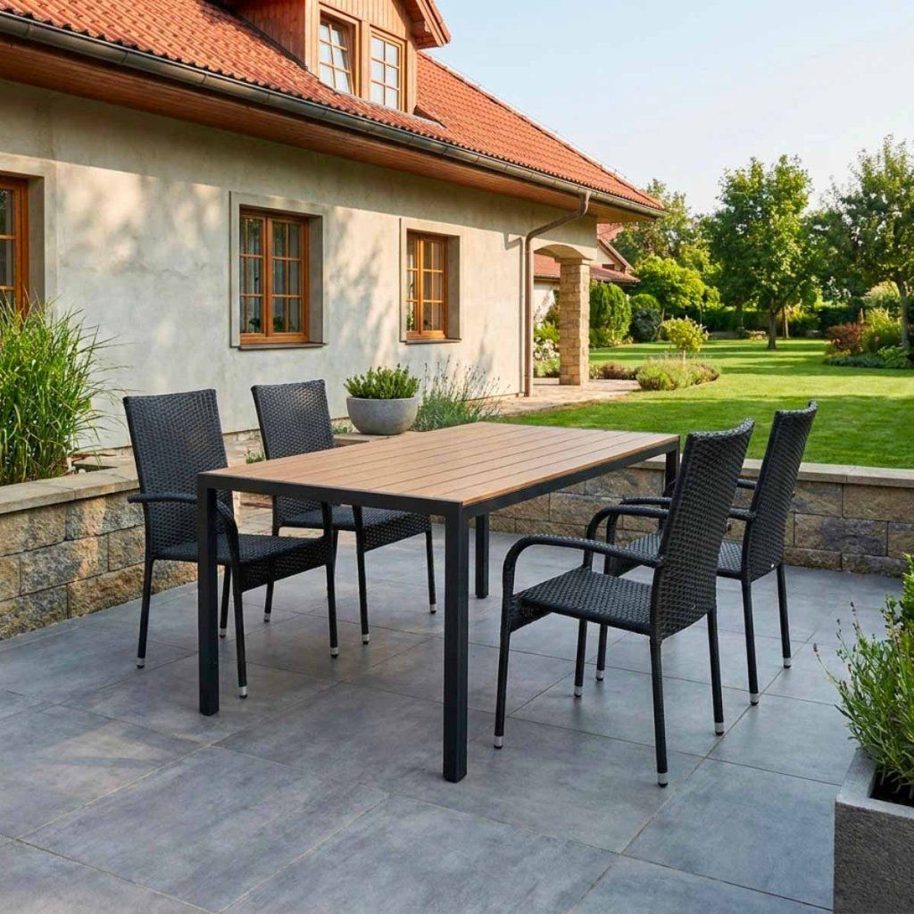 Zahradní ratanový set 150x90 pro 4 osoby DT255-P přirodní ZA AKČNÍ CENU