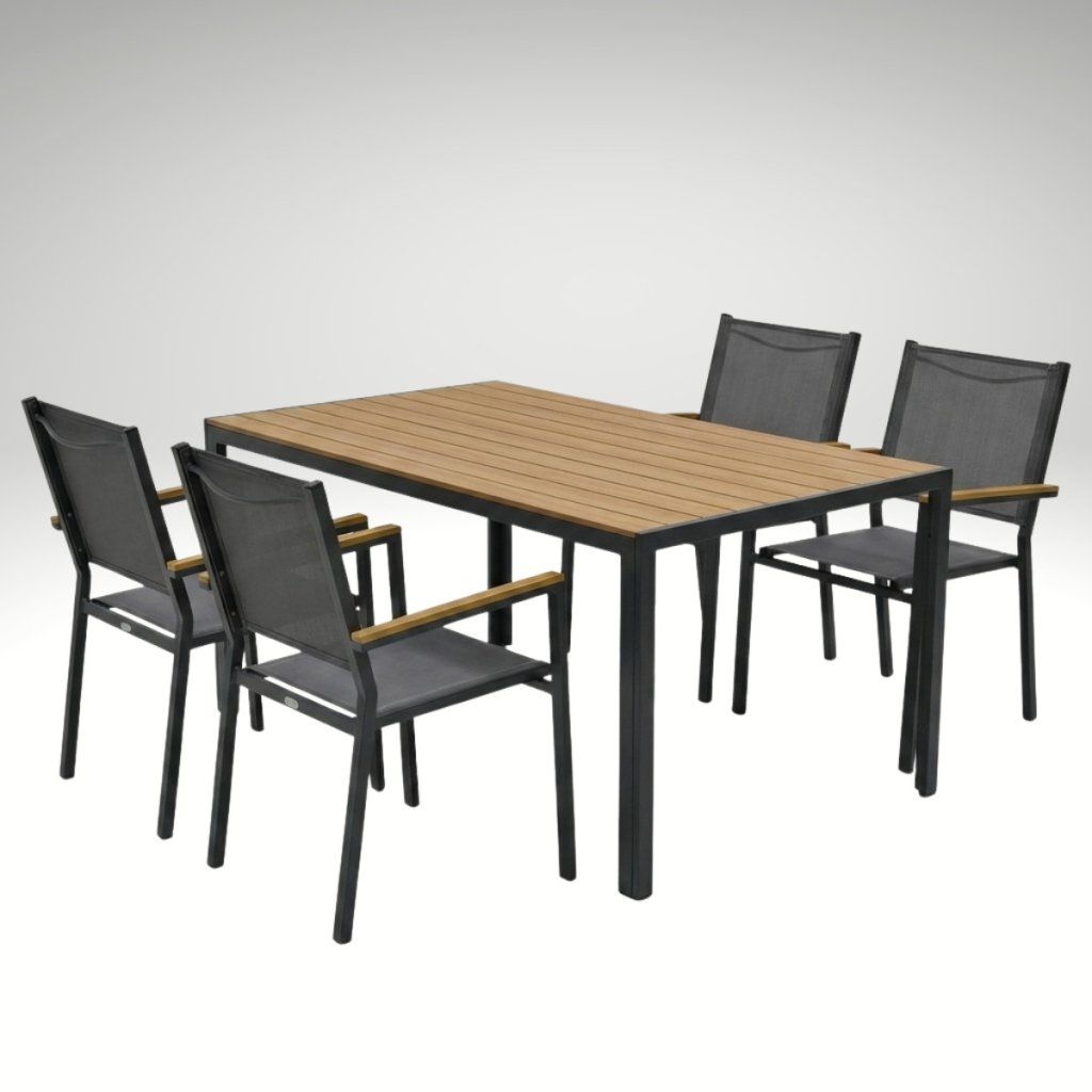 Zahradní jídelní set 150x90 pro 4 osoby AZS155P-4 přírodní